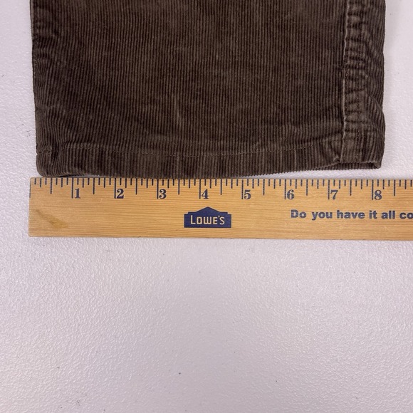 LL Bean Pants 34x30 Mens Corduroy Standard Fit Dark Brown VGUC - Picture 7 of 9